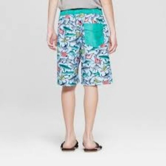 2/$15 BOYS Shark Swim Trunks - Cat & Jack Blue - Picture 2 of 7